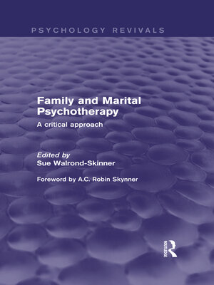 cover image of Family and Marital Psychotherapy (Psychology Revivals)